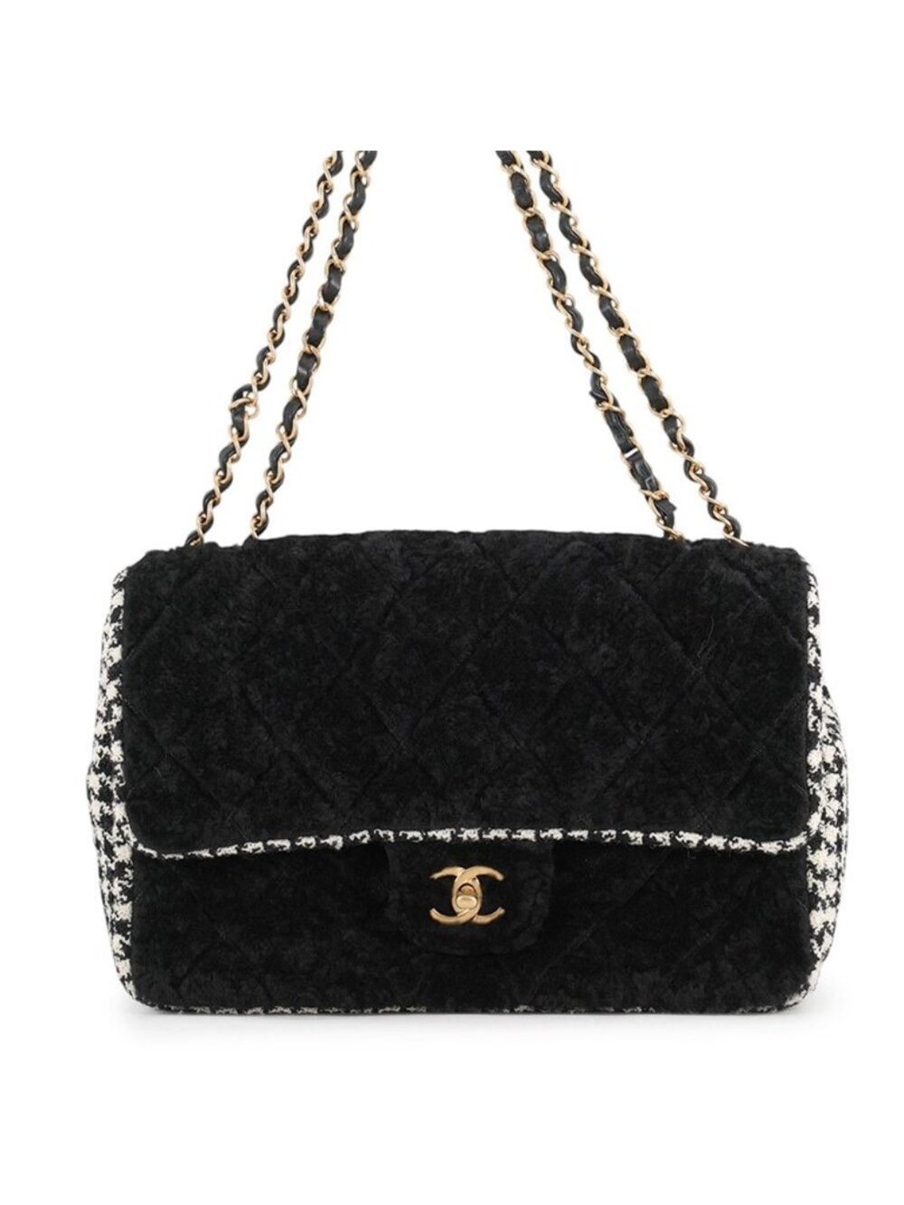 Chanel Chain Shoulder Bag Quilted CC Logo Paris 31 Louis Cambon Shearling Sheep